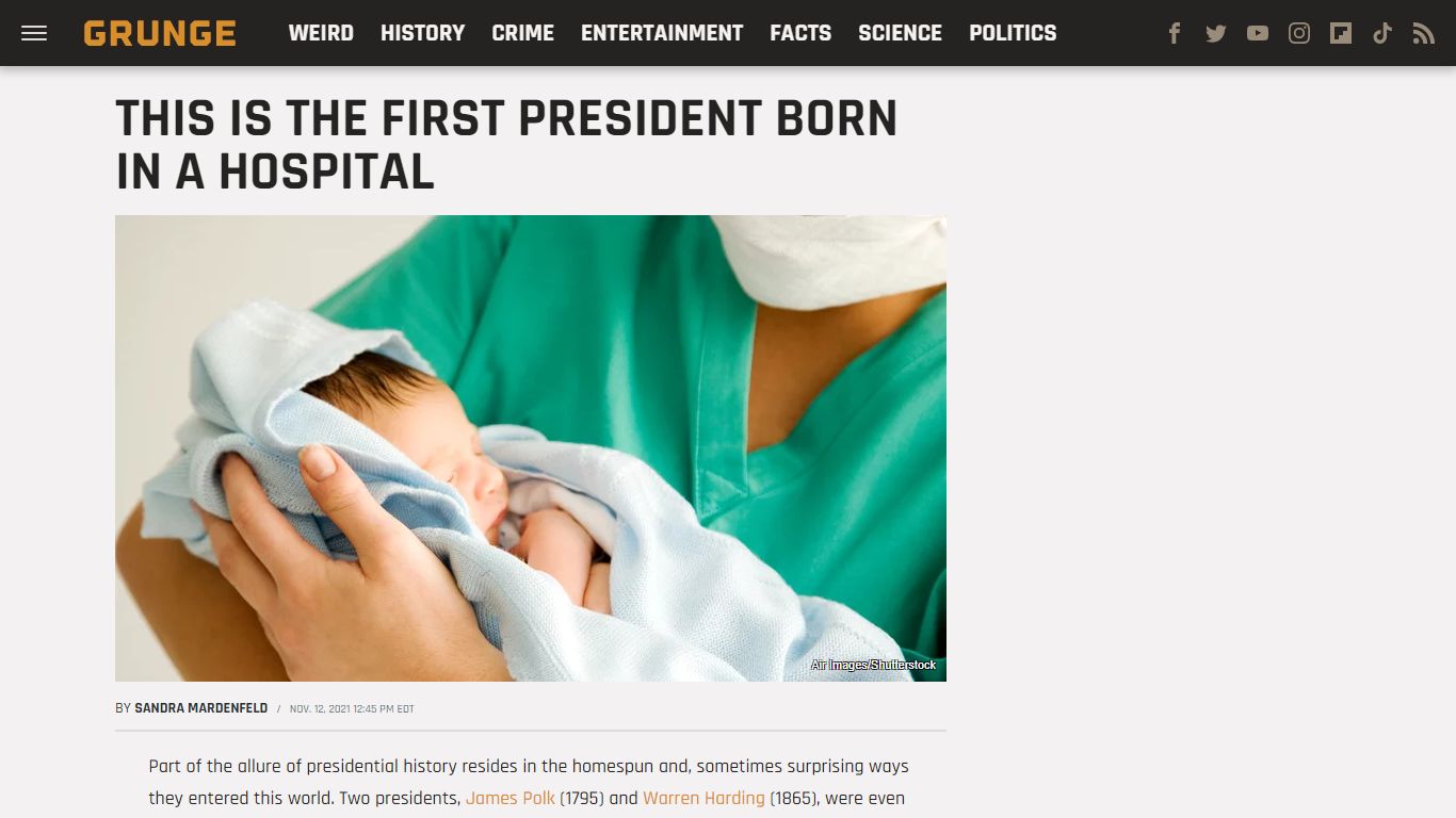 This Is The First President Born In A Hospital - Grunge.com