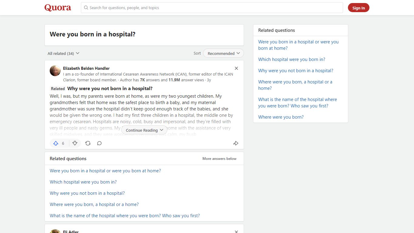 Were you born in a hospital? - Quora
